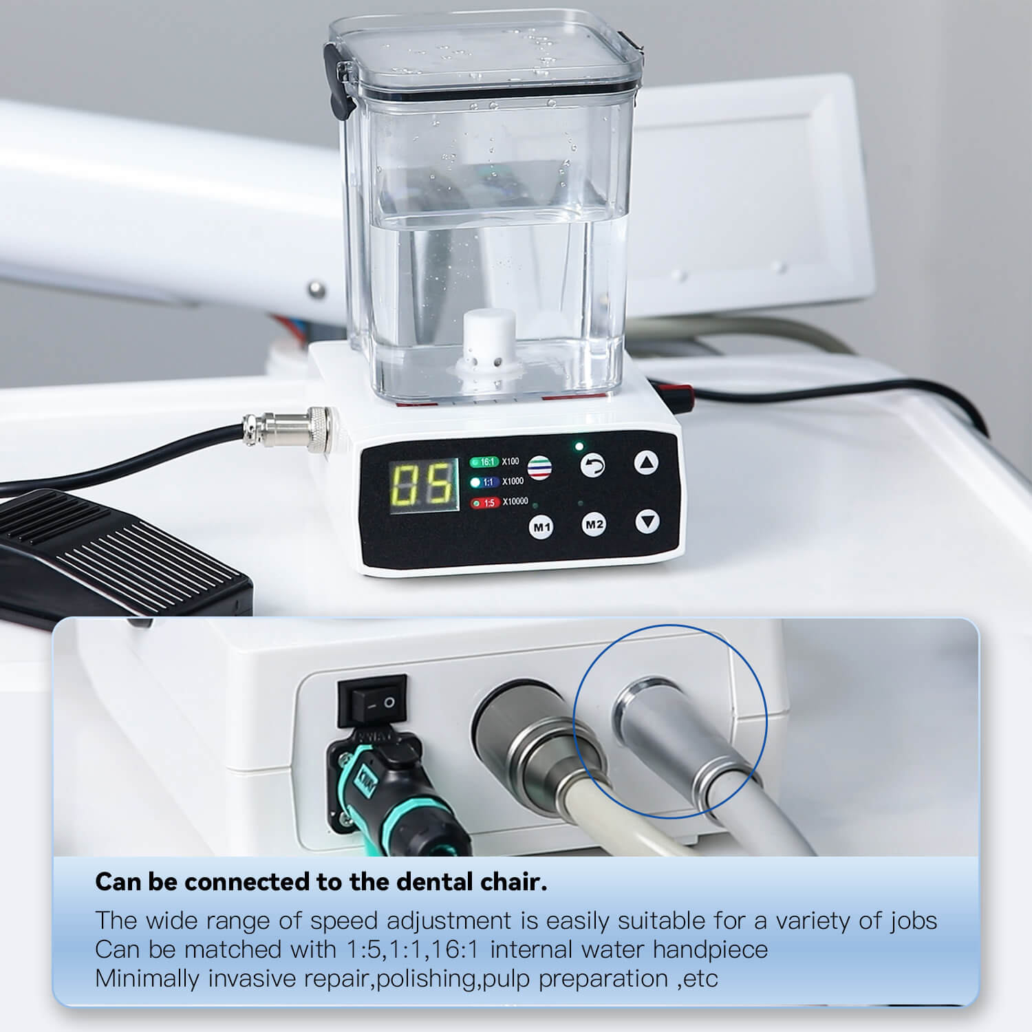 Dental LED Electric Motor System Brushless with Water Supply 4 Holes