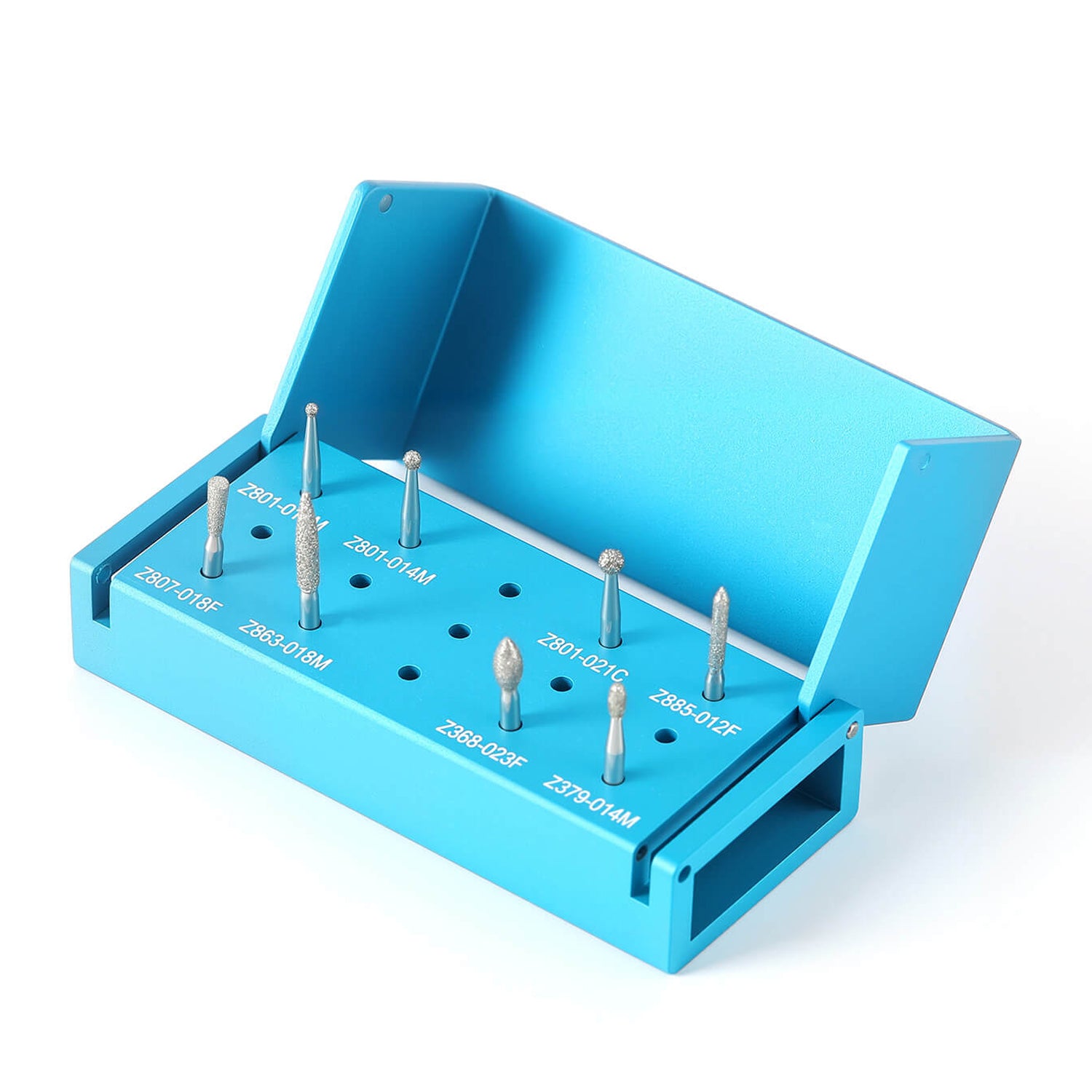 AZDENT Dental Zirconia Diamond Finishing Bur Kit FG 1.6mm Blue 8pcs/Box - azdentall.com