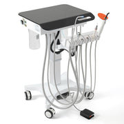 Portable Dental Mobile Delivery Cart Unit 4 Hole with Curing Light and Scaler Handpiece - azdentall.com