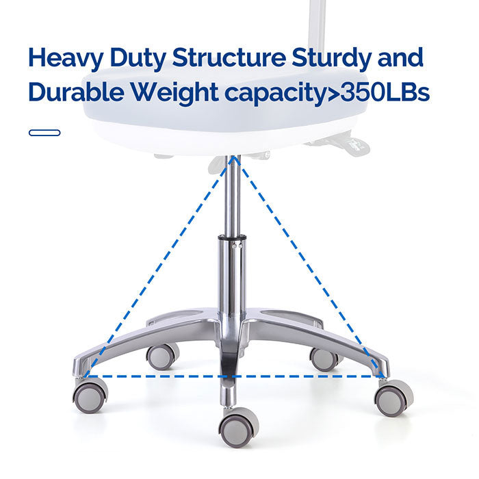 Dental Doctor Stool Adjustable Height Hydraulic Stool With Wheels Soft