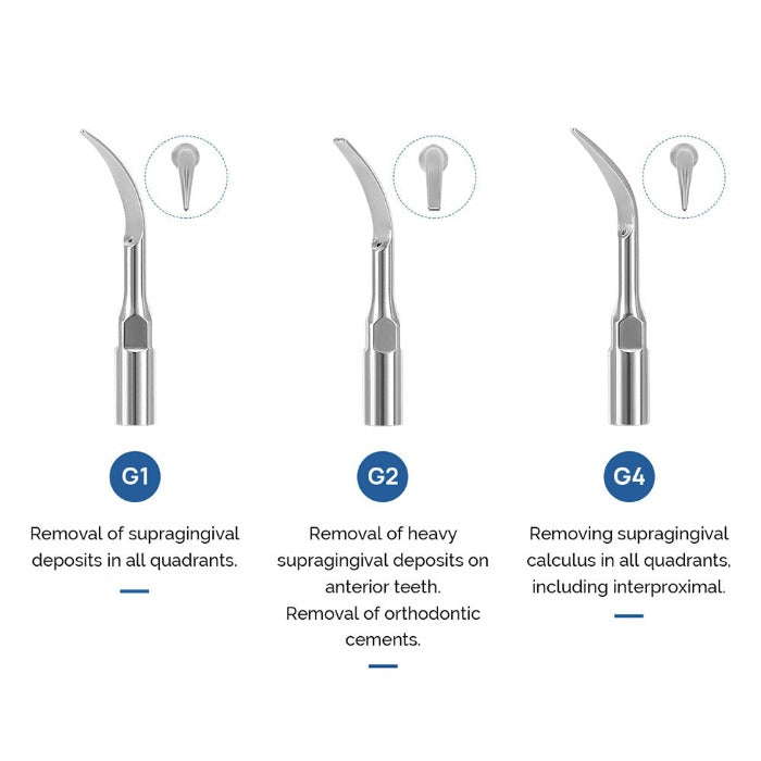 AZDENT Dental Air Scaler Handpiece Super Sonic Scaling Handle 4 Holes With 3 Scaler Tips - azdentall.com