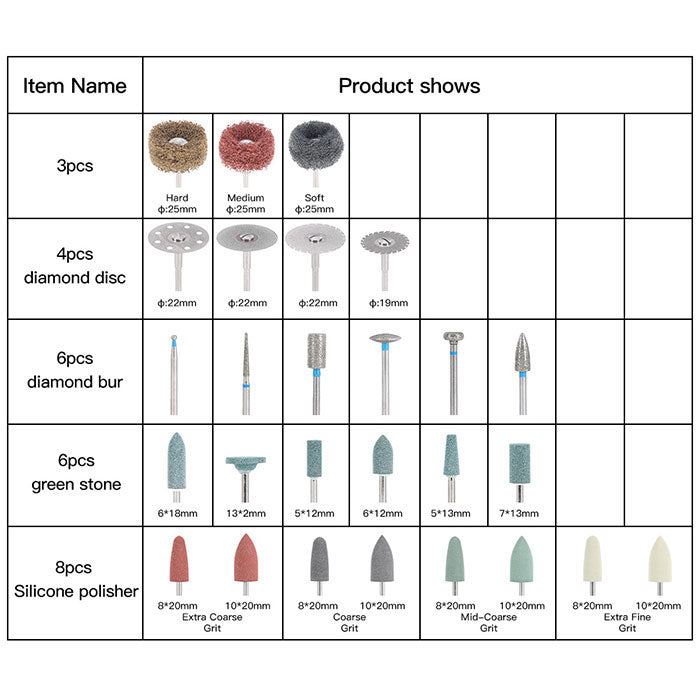 Dental Lab Polishing Kit for Composite Ceramic HP Shank 51pcs/Box - azdentall.com