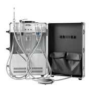 Dental Portable Mobile Delivery Unit System Built-in Air Compressor Strong Suction 4 Hole - azdentall.com