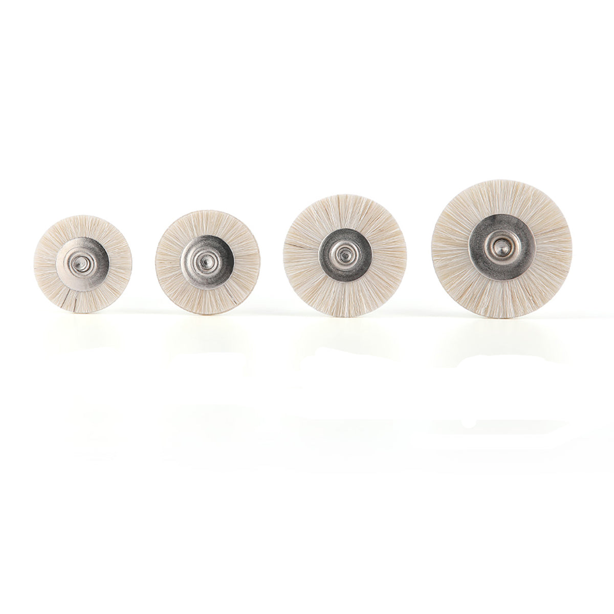 Dental Polishing Brush Wheel White Goat Hair 17mm/ 19mm/ 22mm/ 25mm 10pcs/Pack - azdentall.com