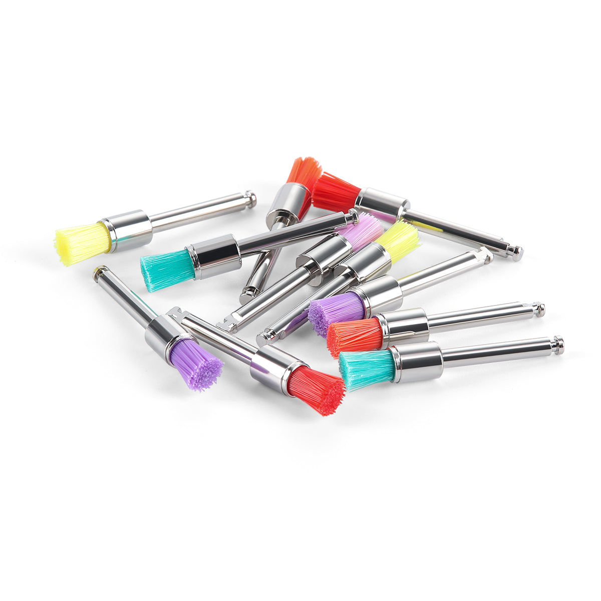 AZDENT Dental Polishing Prophy Brush Nylon Colorful Nylon Flat Type100p/Box - azdentall.com