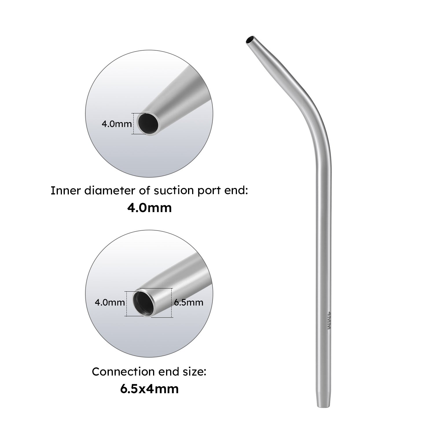 Dental Stainless Steel Saliva Ejector Surgical Nozzle Slender Design Low Suction Tube - azdentall.com