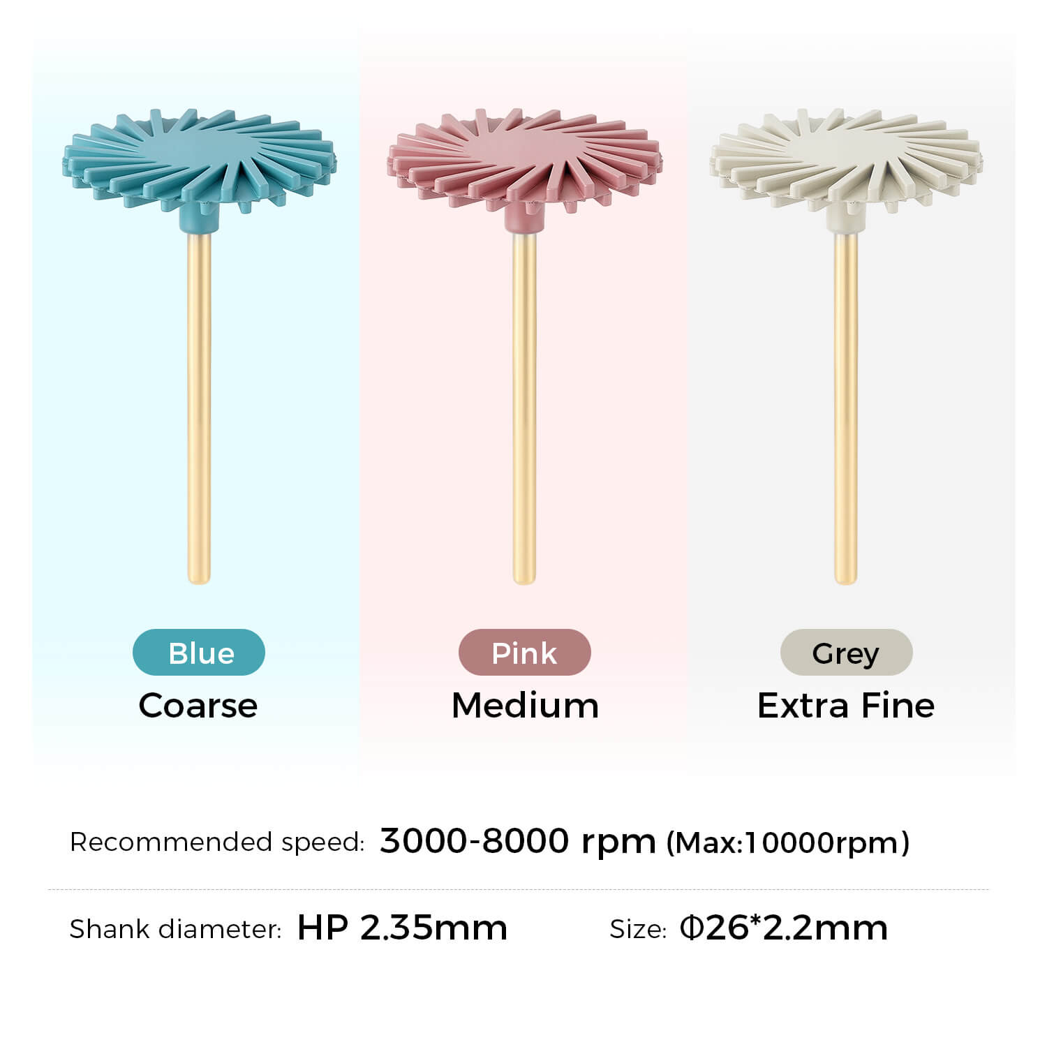 Dental Composite Universal Diamond Polishing Disc Wheel HP 2.35mm 1pc/Box - azdentall.com