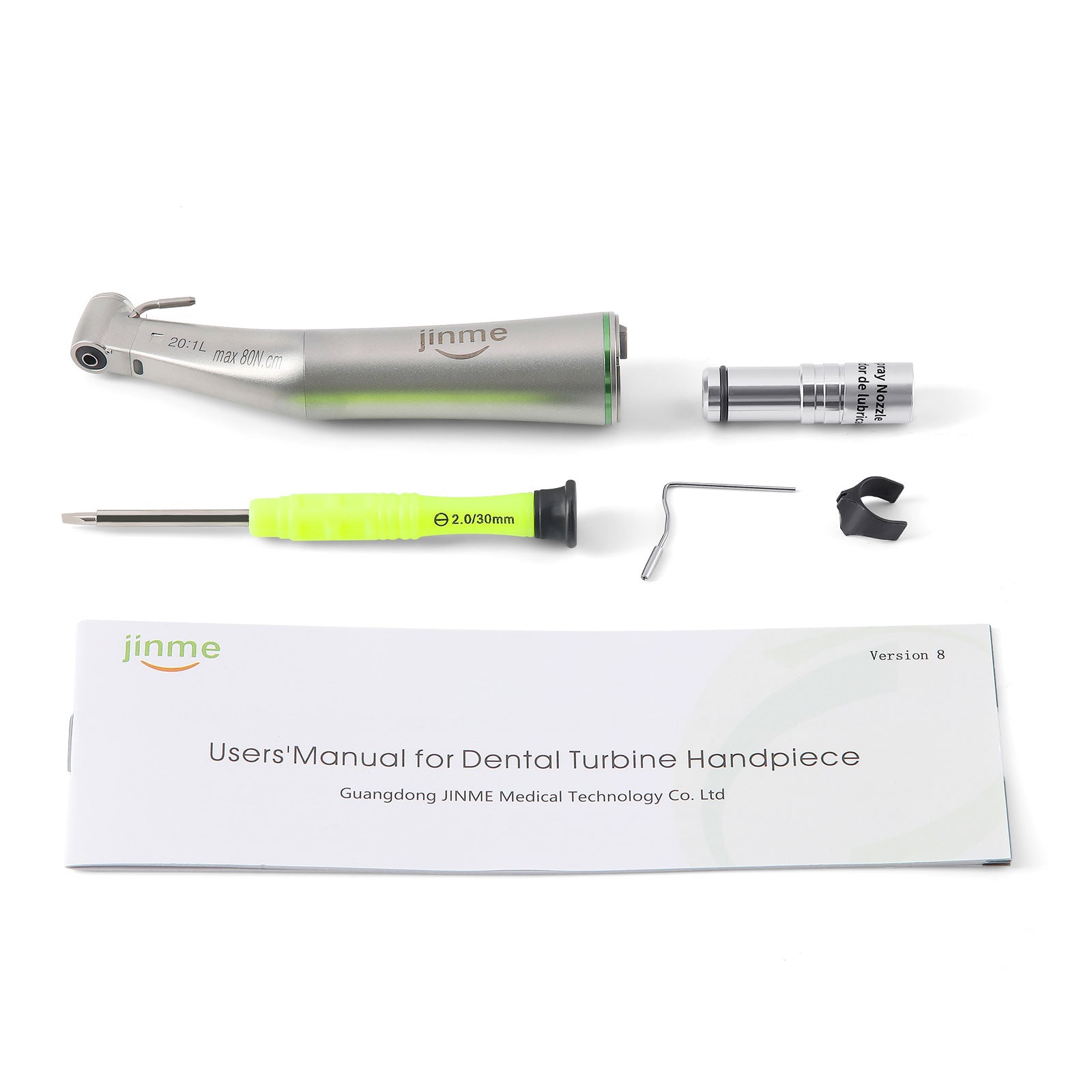 Jinme L Fiber Optic LED 20:1 Implant Contra Angle Low Speed Handpiece - azdentall.com