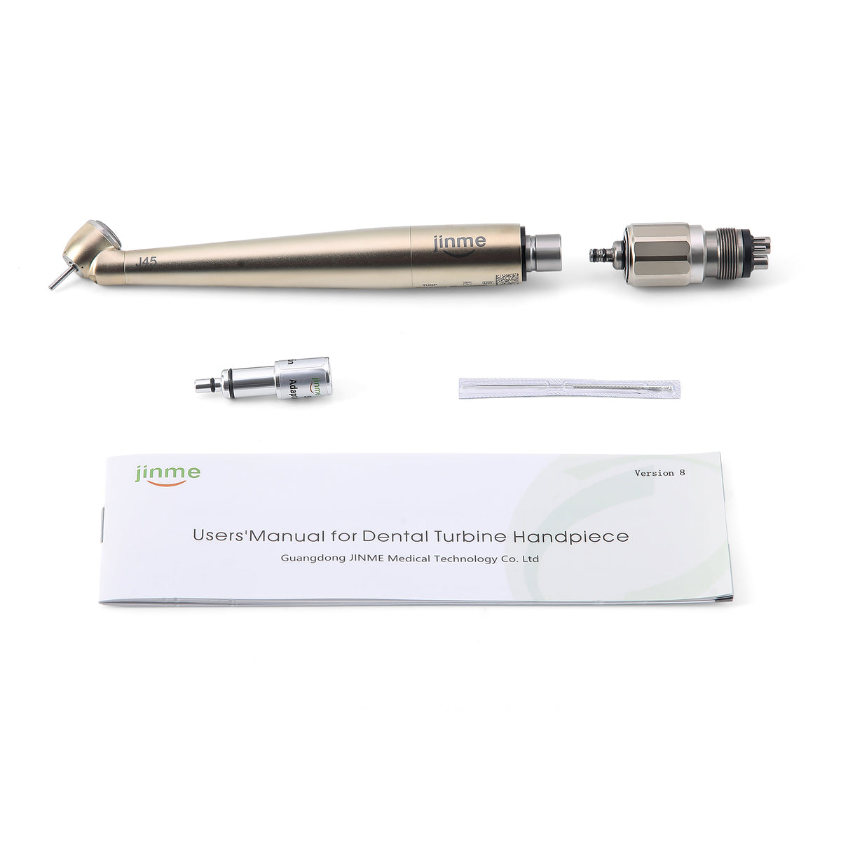 Jinme J45-TUQP LED High Speed Air Turbine Handpiece with Generator 3 Port Spray 4 Hole - azdentall.com