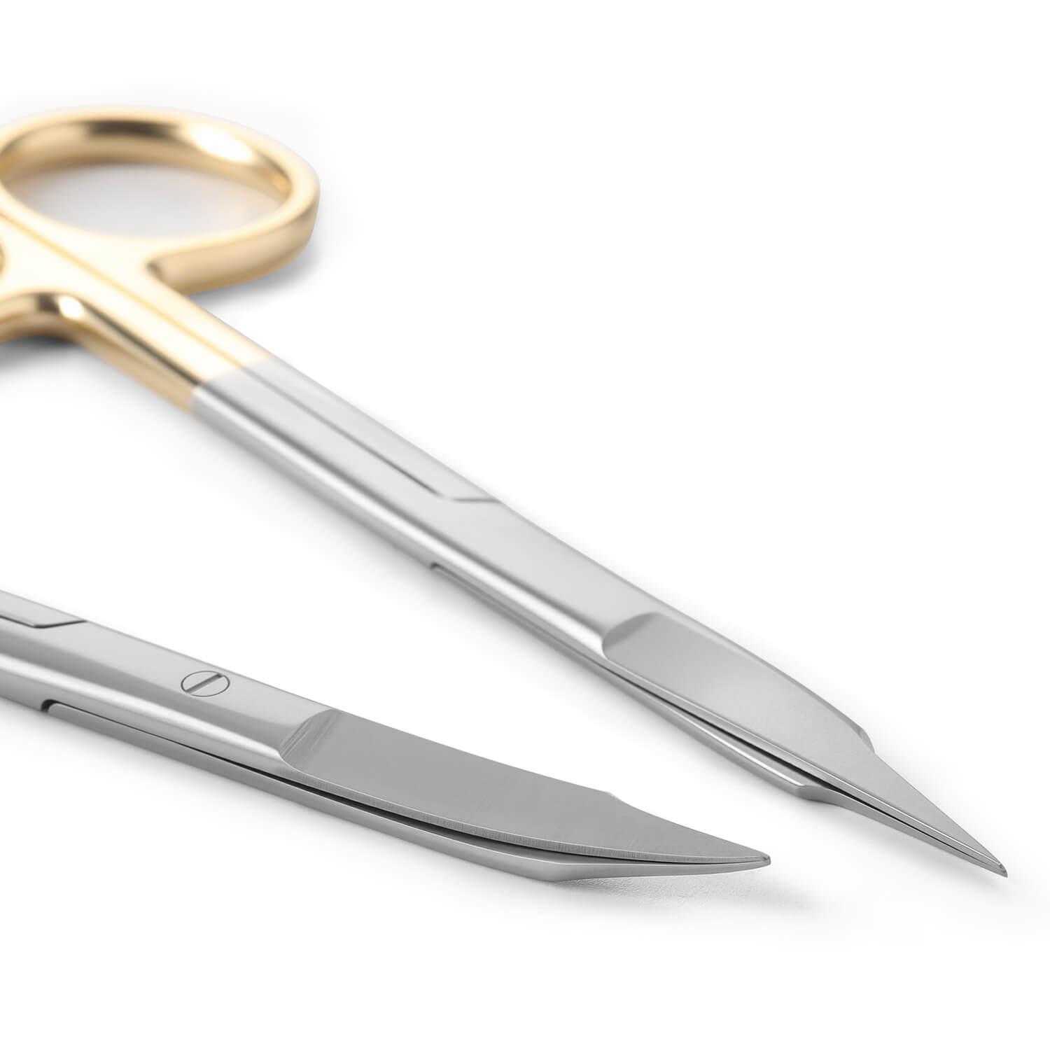 Dental Surgical Scissors 13cm Straight/Curved Tip Gold Handle - azdentall.com