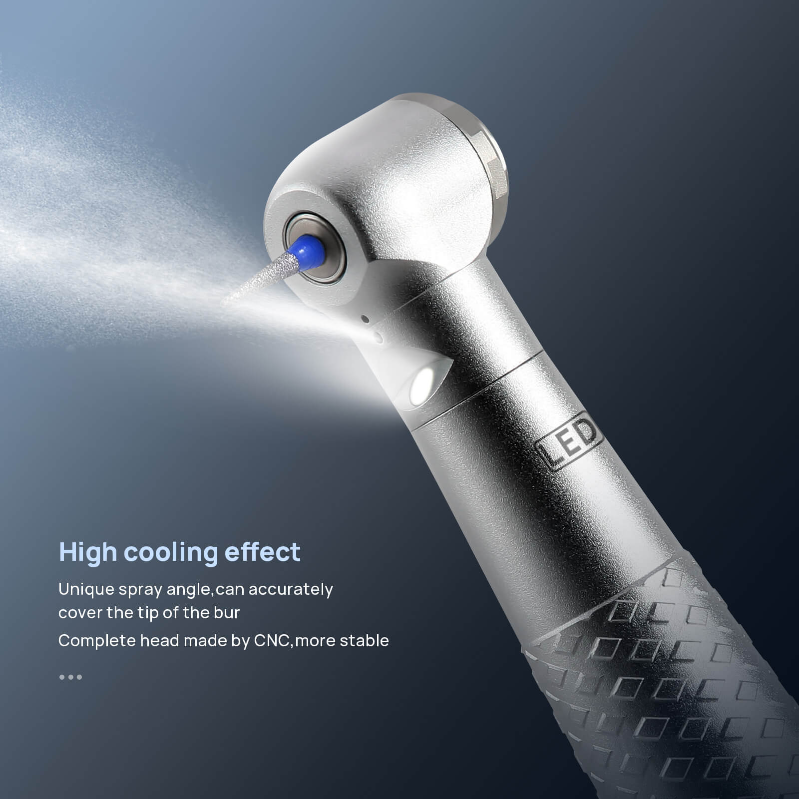 COXO LED High-speed Air Turbine Handpiece with Generator Mini Head 4 Holes Coupler CX207-2 #H05-MP4 - azdentall.com