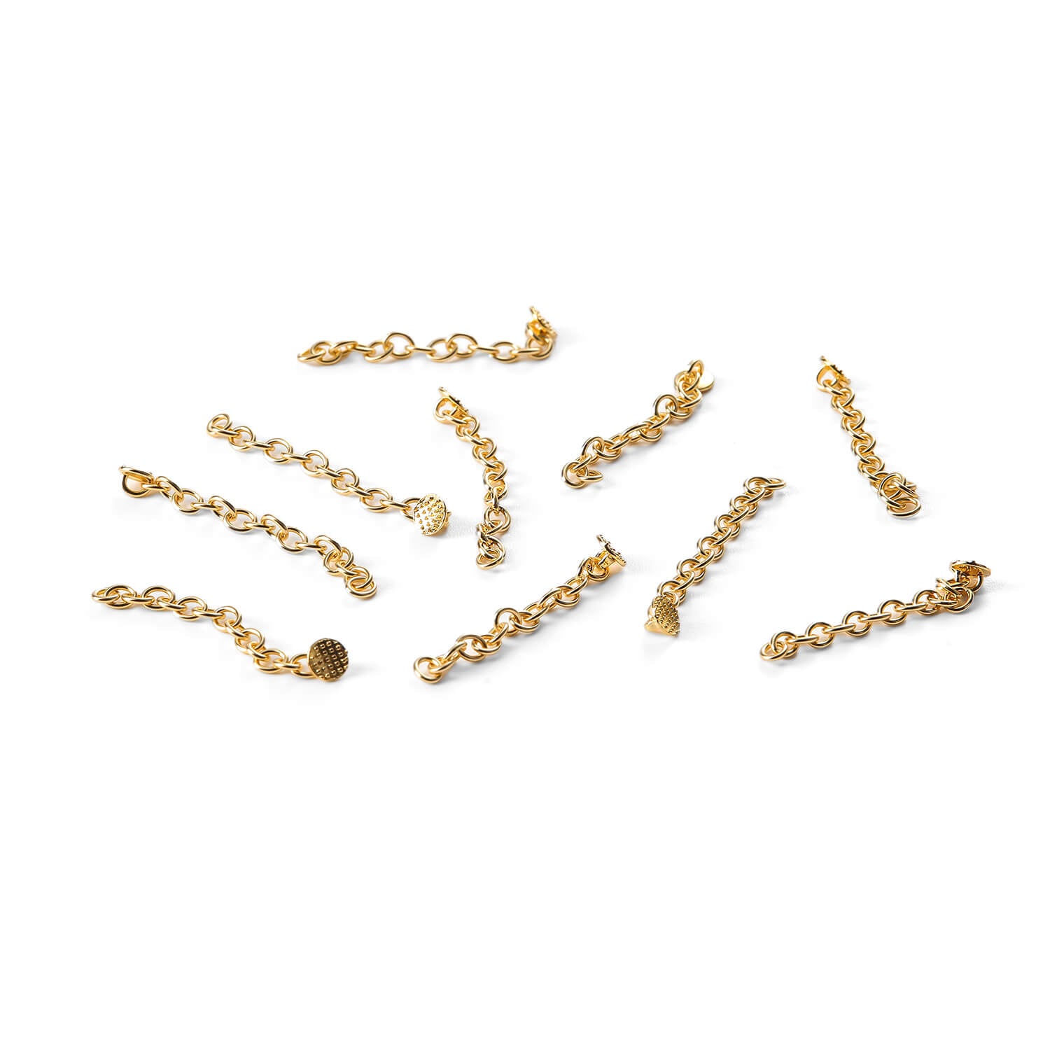 Dental Orthodontic Lingual Button Chain Gold Monoblock Round Mesh Base 10Pcs/Box  - azdentall.com