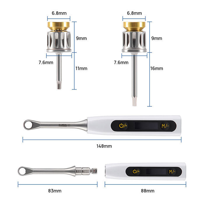 Dental Universal Implant Driver Kit 16pcs Colorful Drivers With Electronic Torque Wrench 10-50Ncm - azdentall.com