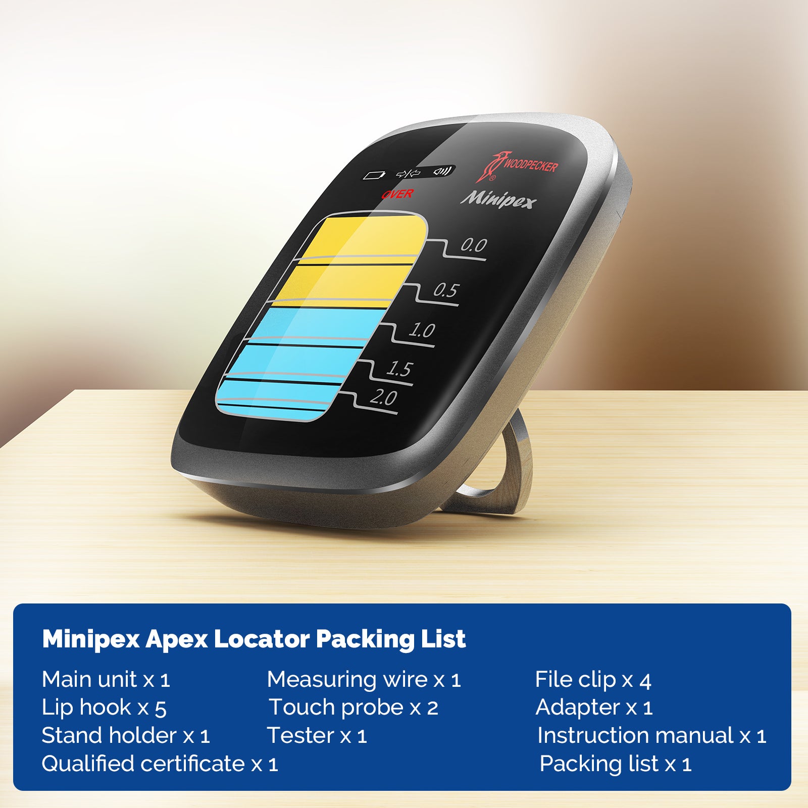 Woodpecker Dental Wireless Minipex Apex Locator Smart LED Display - azdentall.com