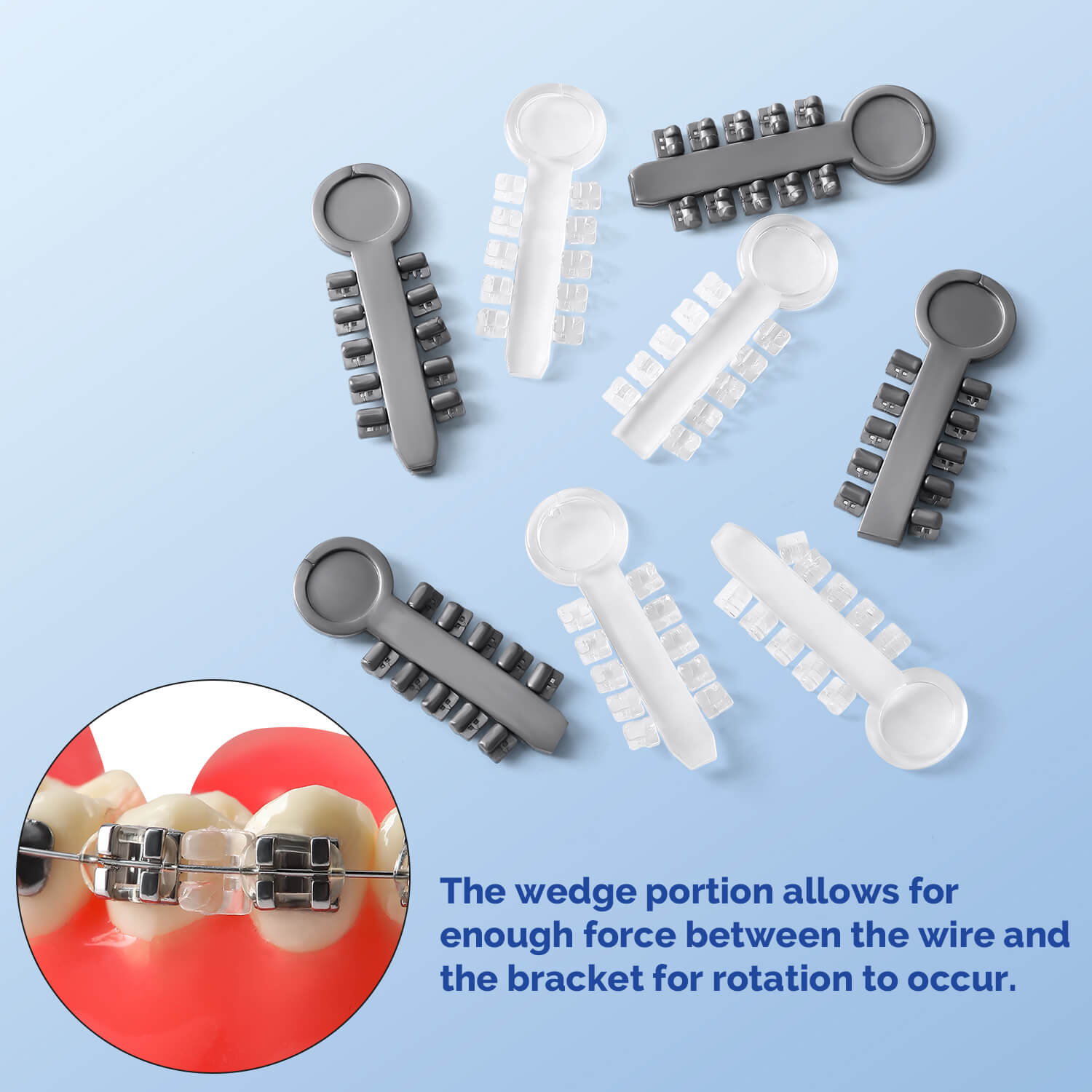 Dental Orthodontic Rotary Wedges Elastic Rotary Pads 200pcs/Pack - azdentall.com
