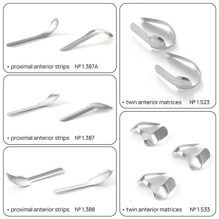 Dental Proximal Anterior Strips Large Small Twin Anterior Matrices Matrix Systems 30Pcs/Box - azdentall.com