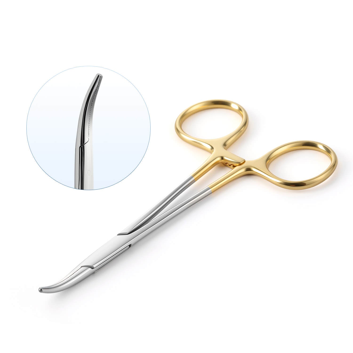 Dental Surgical Stainless Steel Hemostatic Forceps Curved/Straight Tip - azdentall.com
