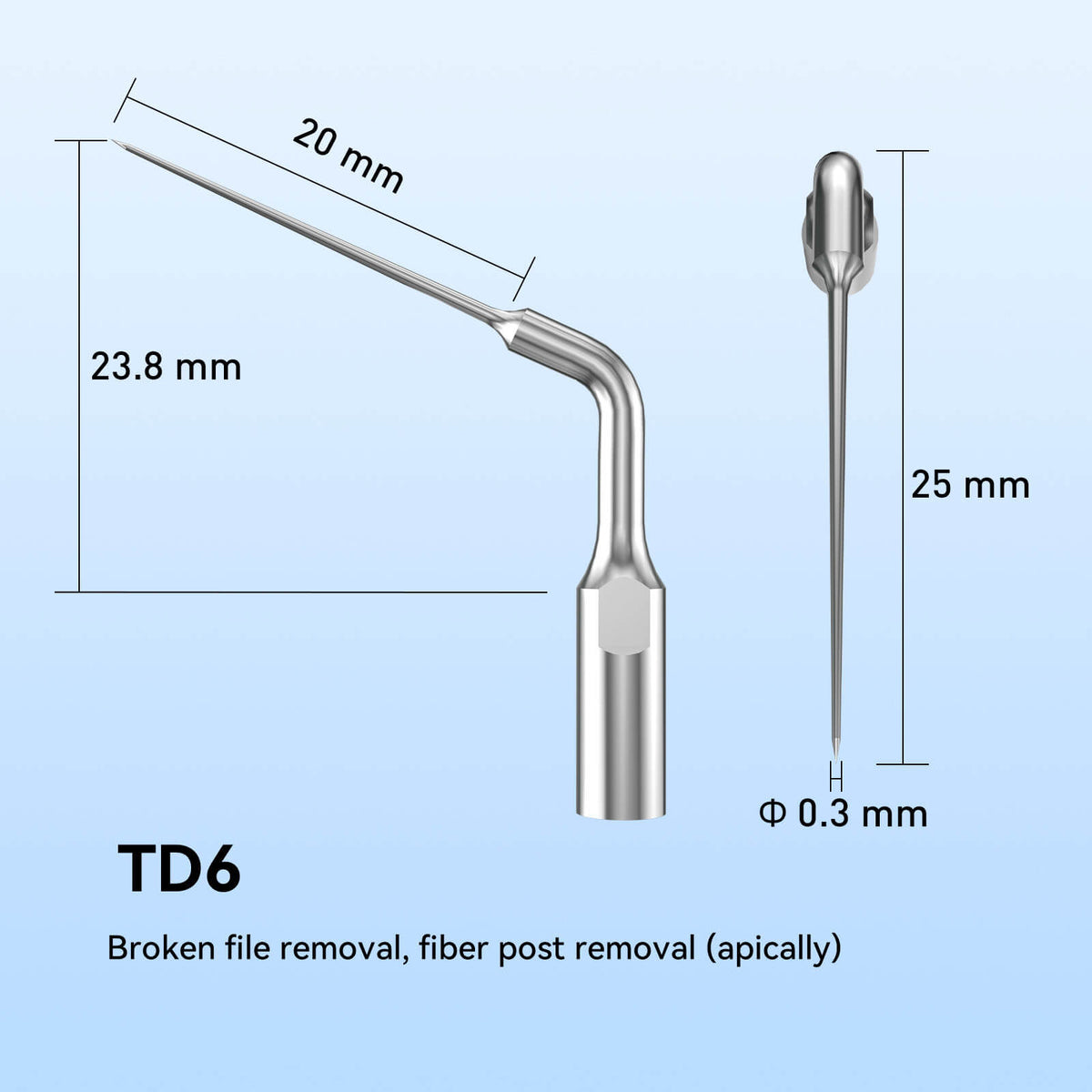 Woodpecker Dr. Talal's Endo Kit Ultrasonic Tips TD1-TD6 6Pcs/Kit - azdentall.com