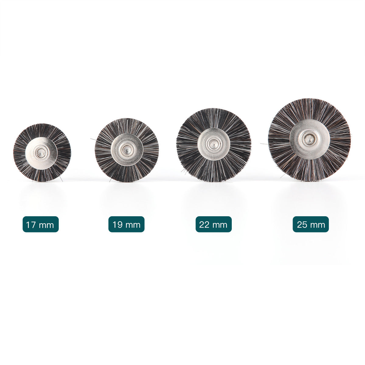 Dental Polishing Brush Wheel Grey Goat Hair 17mm/ 19mm/ 22mm/ 25mm 10pcs/Pack - azdentall.com