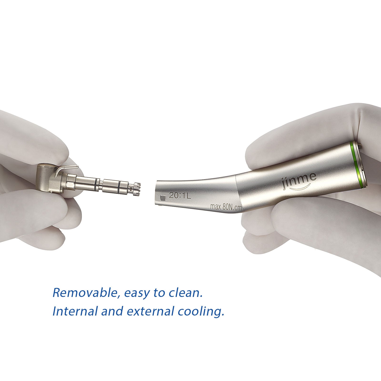 Jinme L Fiber Optic LED 20:1 Implant Contra Angle Low Speed Handpiece - azdentall.com