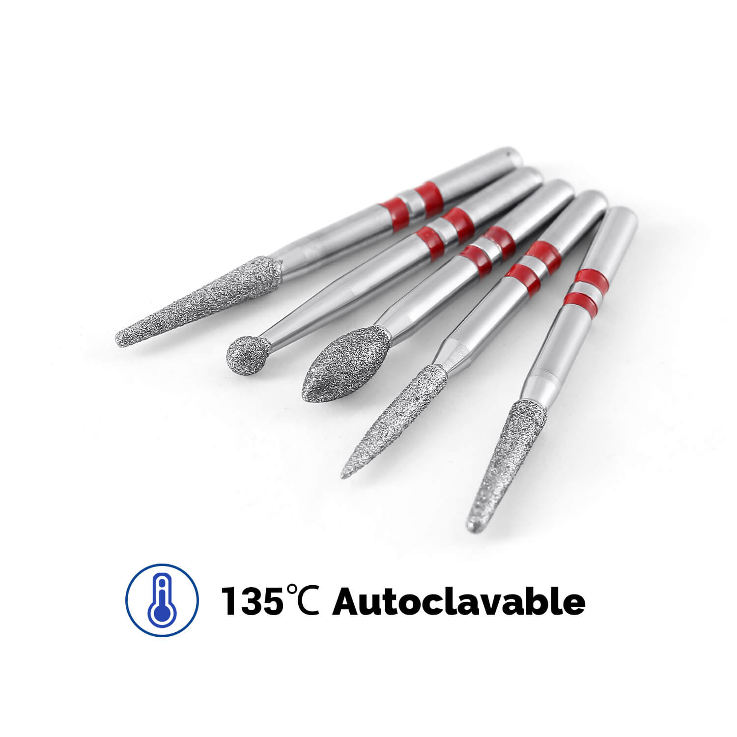 AZDENT Dental Diamond Zirconia Bur Kit 5pcs/Box - azdentall.com