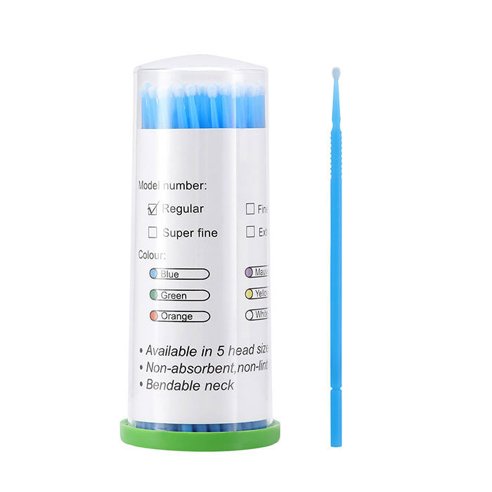 400 PCS Disposable Dental Micro Brushes Dental Applicator with Bendable  Tips, Disposable Applicators Microbrush Blue Micro Swabs