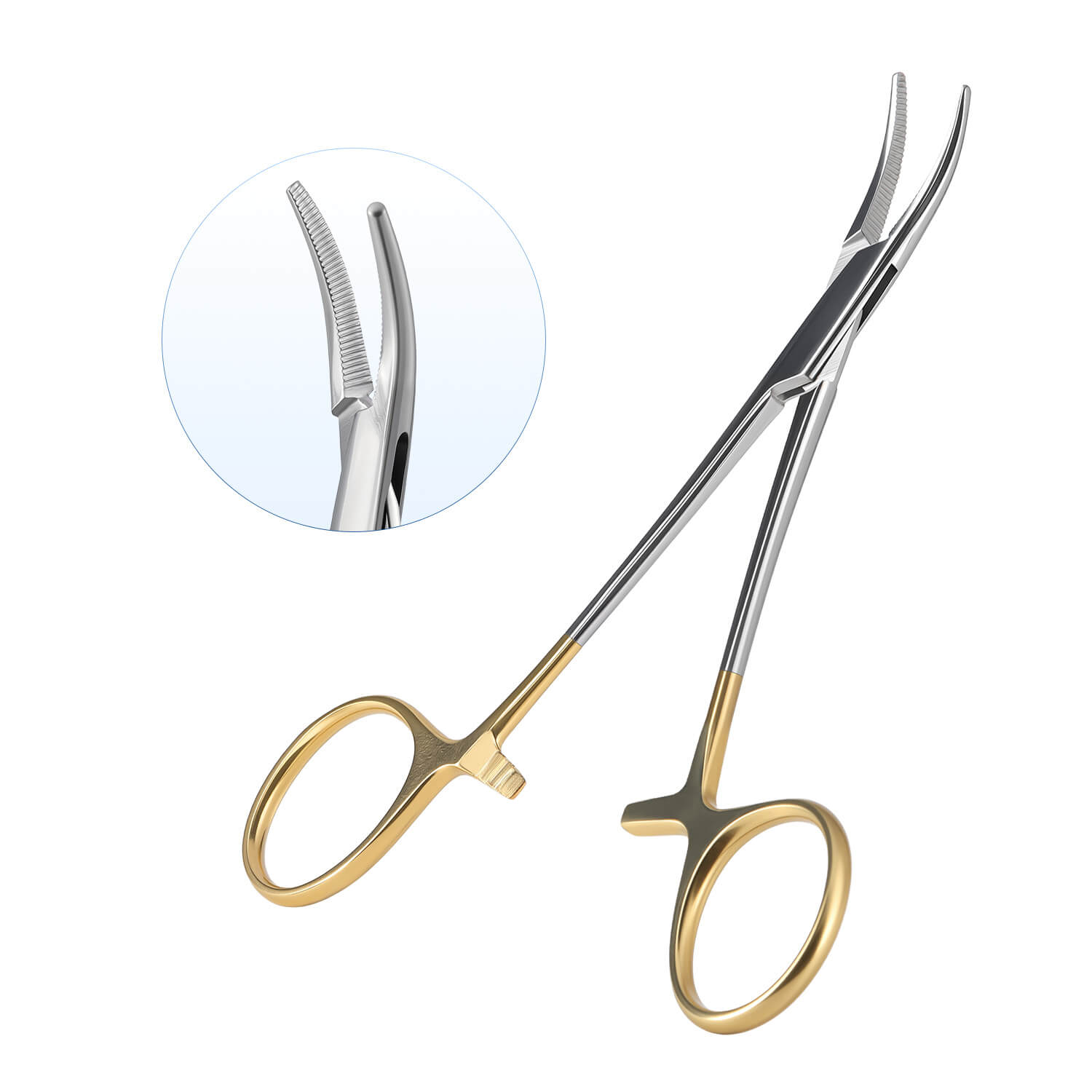 Dental Surgical Stainless Steel Hemostatic Forceps Curved/Straight Tip - azdentall.com
