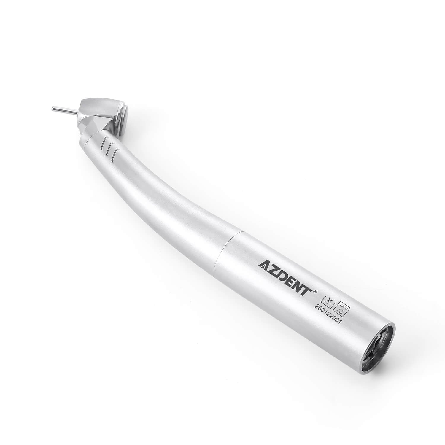 AZDENT Dental LED Fiber Optic 45° High Speed Handpiece Titanium Standard Head Four Water Spray / 4 or 6 Holes Quick Coupler - azdentall.com