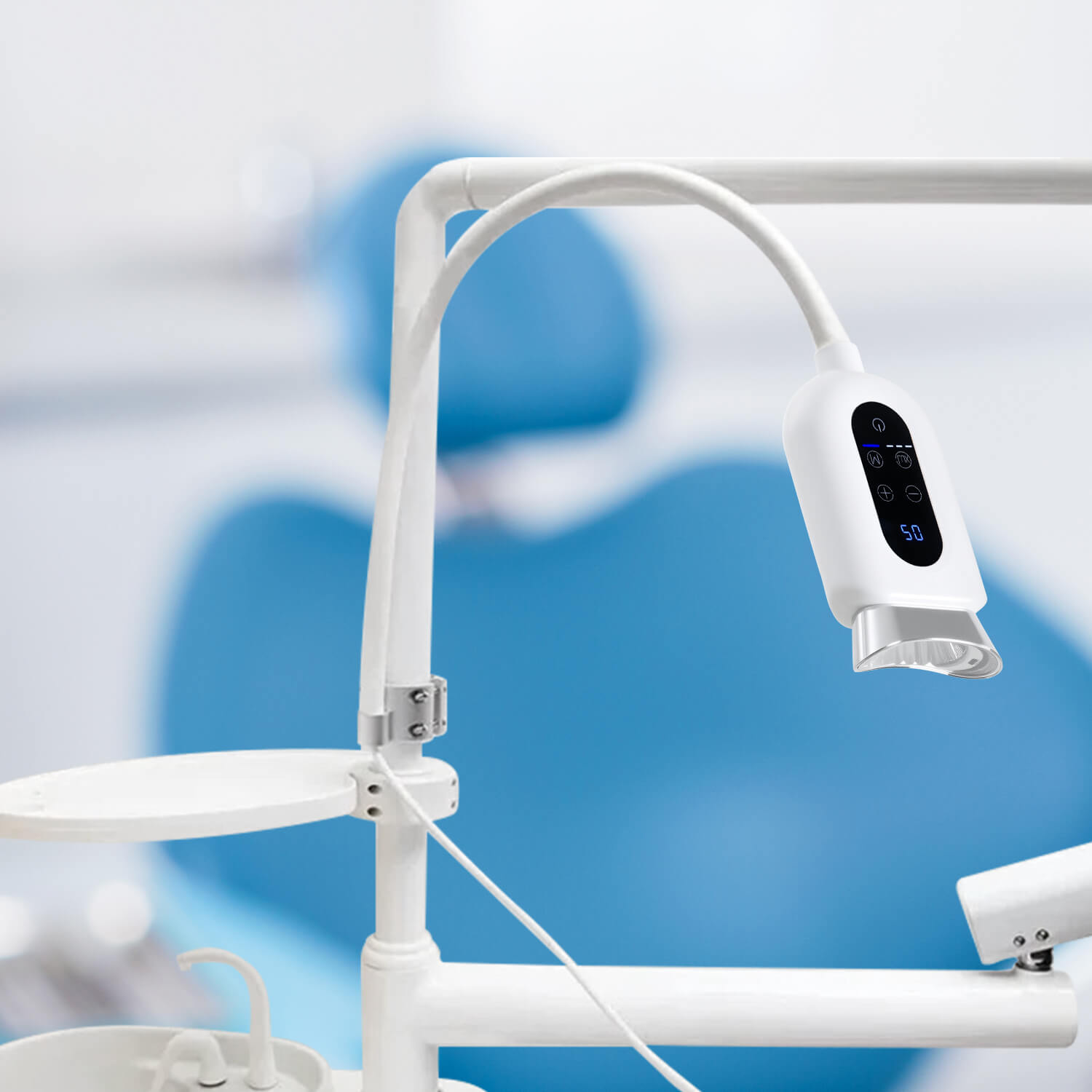 Dental Portable 3-Color Cold Light LED Teeth Whitening Machine BM01C Dental Chair Clamp Model - azdentall.com