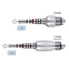 Dental LED Fiber Optic High Speed Handpiece Standard Head Push Button Three Water Spray / 4 or 6 Holes Quick Coupler - azdentall.com