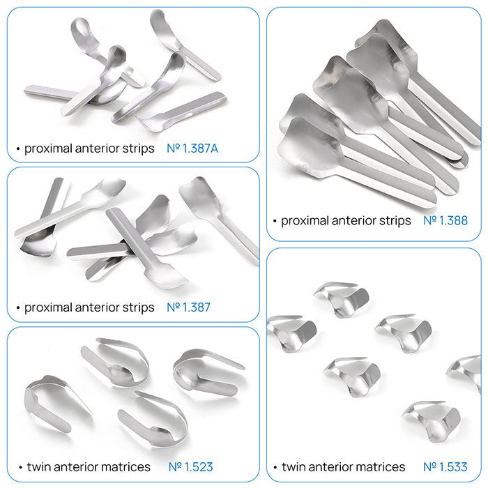 Dental Proximal Anterior Strips Large Small Twin Anterior Matrices Matrix Systems 30Pcs/Box - azdentall.com