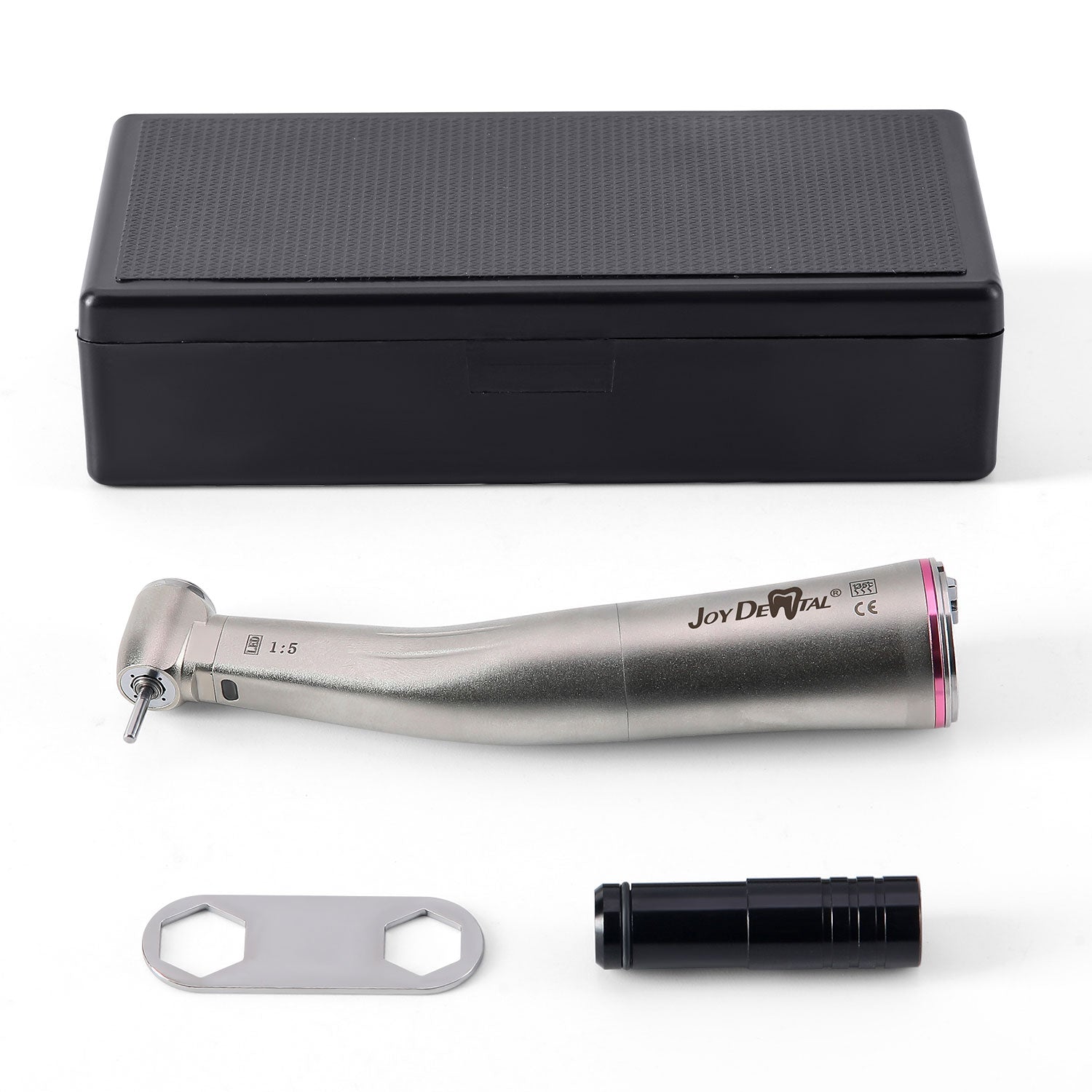 Dental Standard 1:5 Fiber Optic Increasing Electric Contra Angle Handpiece Copper Plated With Titanium - azdentall.com