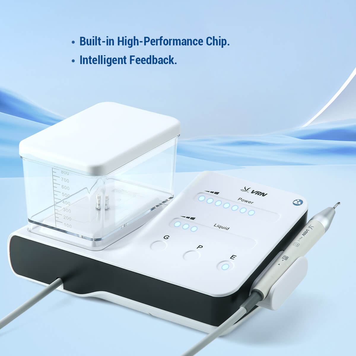 Dental VRN-DA20 LED Ultrasonic Piezo Scaler Handpiece with Water Bottles 7 Tips - azdentall.com
