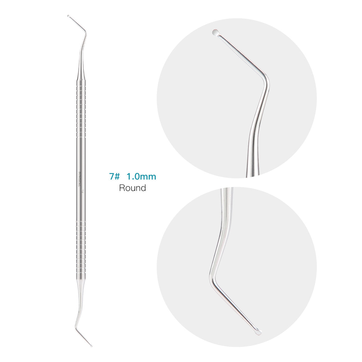 Dental Endo Spoon Excavators Stainless Steel Double Ended Instruments 7# 1pc/Pack - azdentall.com