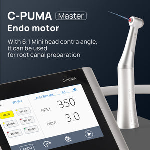 COXO C PUMA Master Dental LED Electric Endo Motor with 1:5 & 6:1 Contra Angle Handpieces - azdentall.com