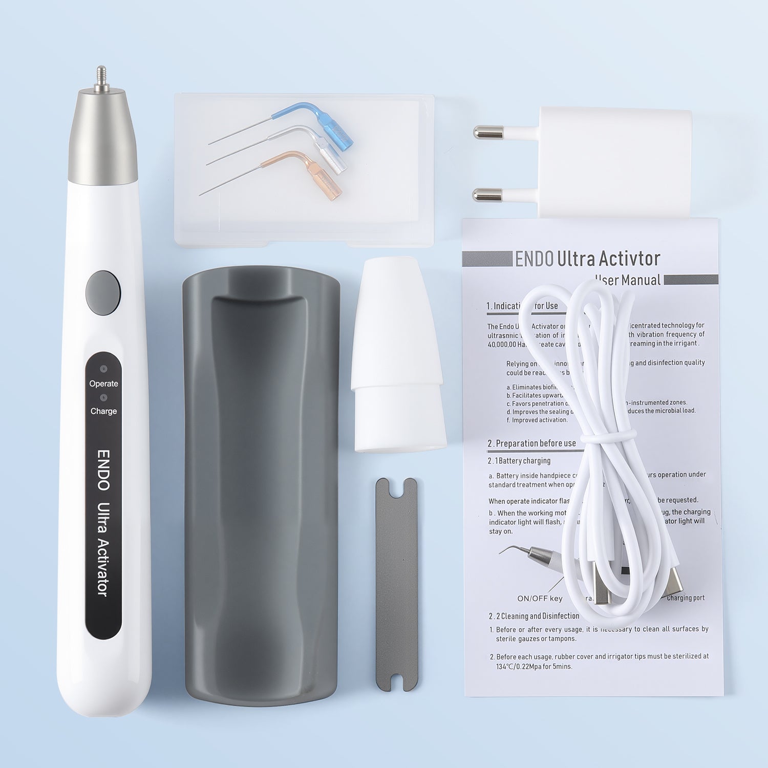 Dental Endodontic Ultrasonic Activator Irrigator & 3Pcs Irrigator Tips - azdentall.com
