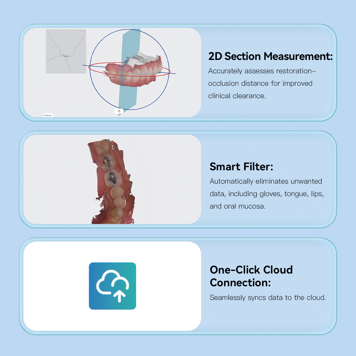 Dental 3D Intraoral Scanner with Software AI Tech Real Color CAD/CAM Digital Impression USB - azdentall.com