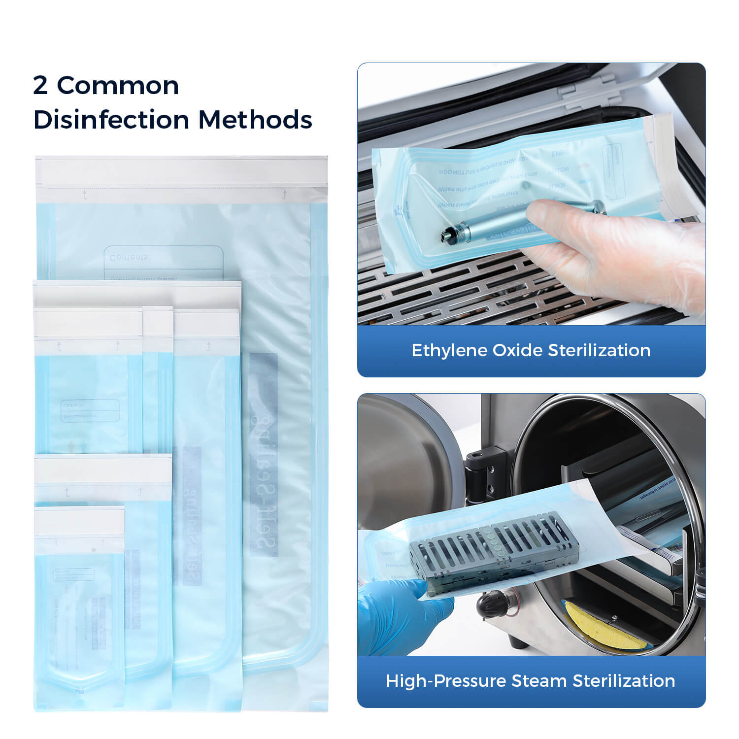 Dental Self-Sealing Sterilization Pouch 7 Sizes 200pcs/Box - azdentall.com