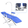 Dental Portable Chair Simple Type-Folding Chair With LED Cold Light Blue - azdentall.com