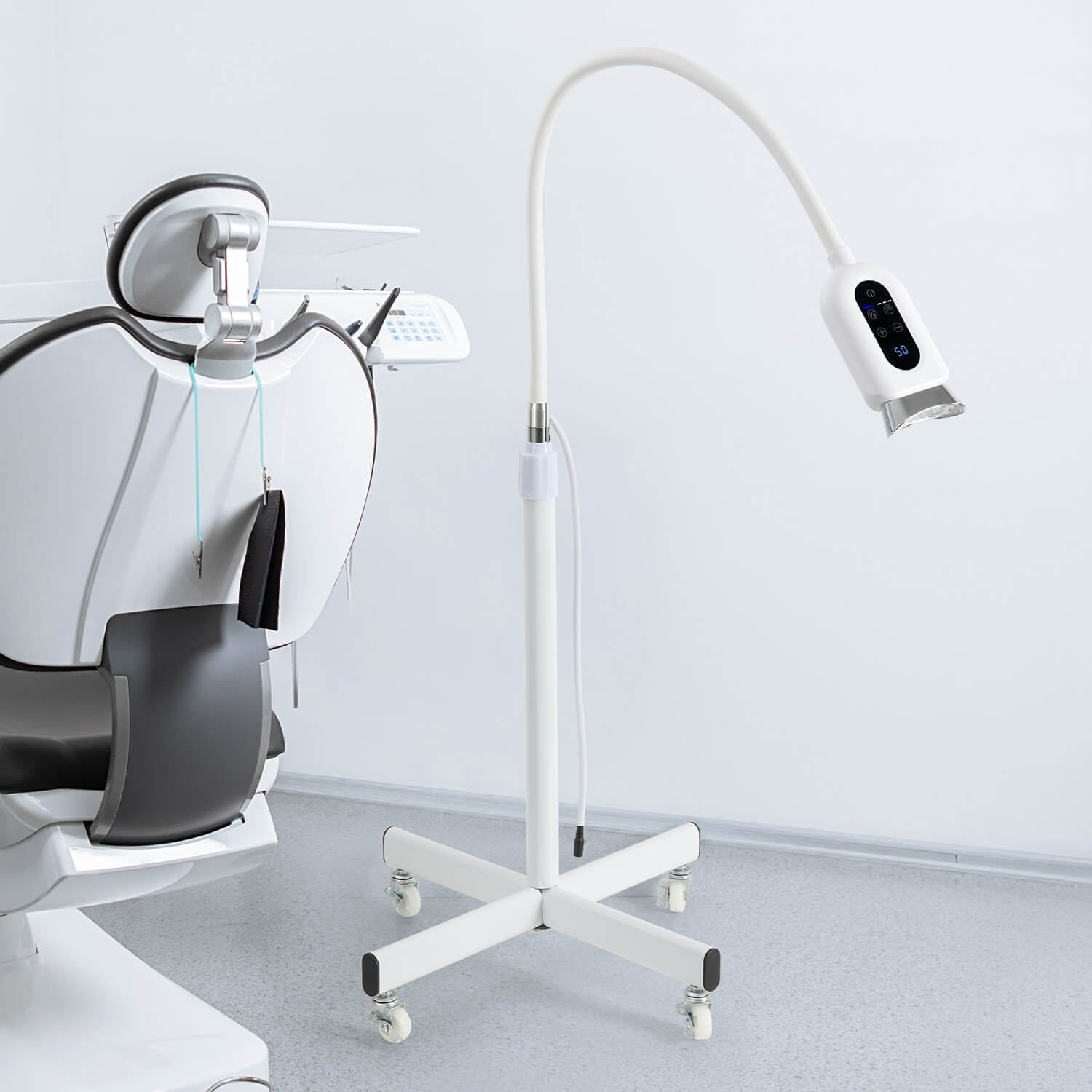 Dental Portable 3-Color Cold Light LED Teeth Whitening Machine BM01F Floor Stand Model - azdentall.com