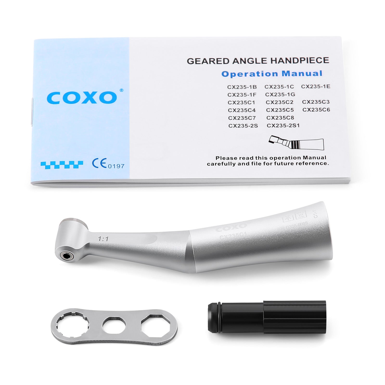 COXO Dental 1:1 Low Speed Handpiece Contra Angle External - azdentall.com