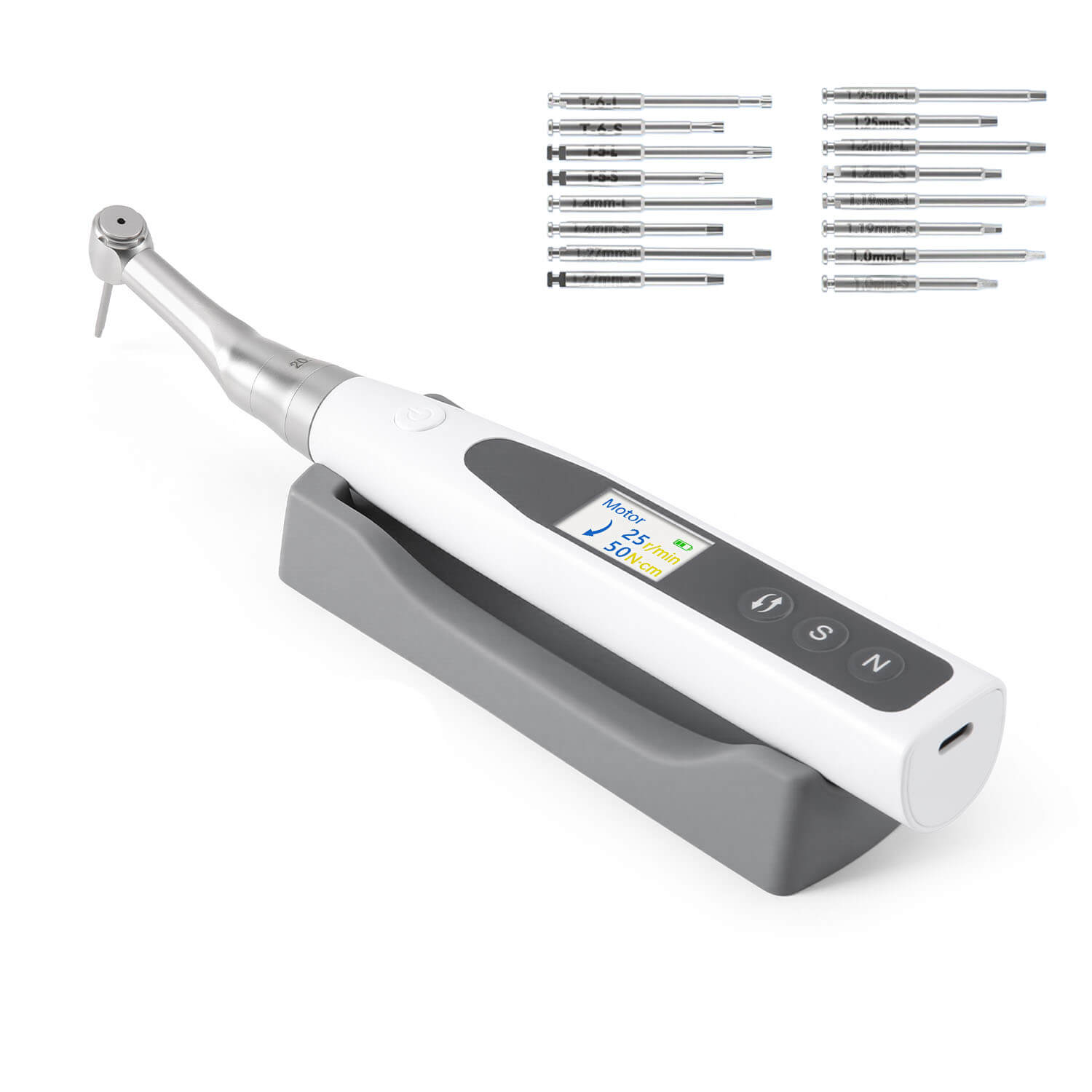 Dental Electric Wireless Torque Driver Universal Implant Torque Wrench Handpiece 360° Rotate - azdentall.com