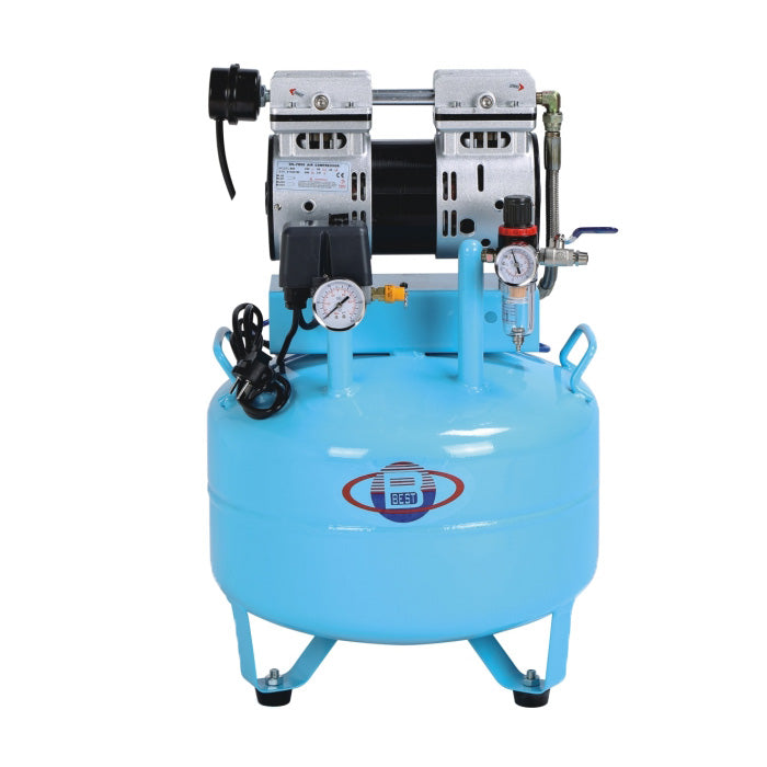 Dental Noiseless Oil Free Oilless Air Compressor 40L 550W 130L/min for 1PC Dental Chair