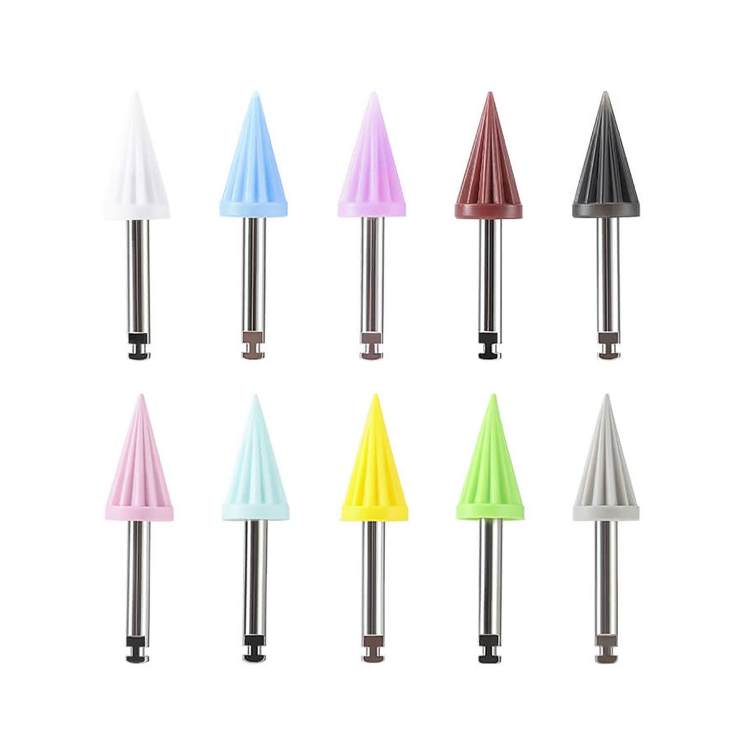 Dental Silicone Rubber Tapered Polishing Prophy Soft/Hard Cup Umbrella Shape 10pcs/Bag - azdentall.com