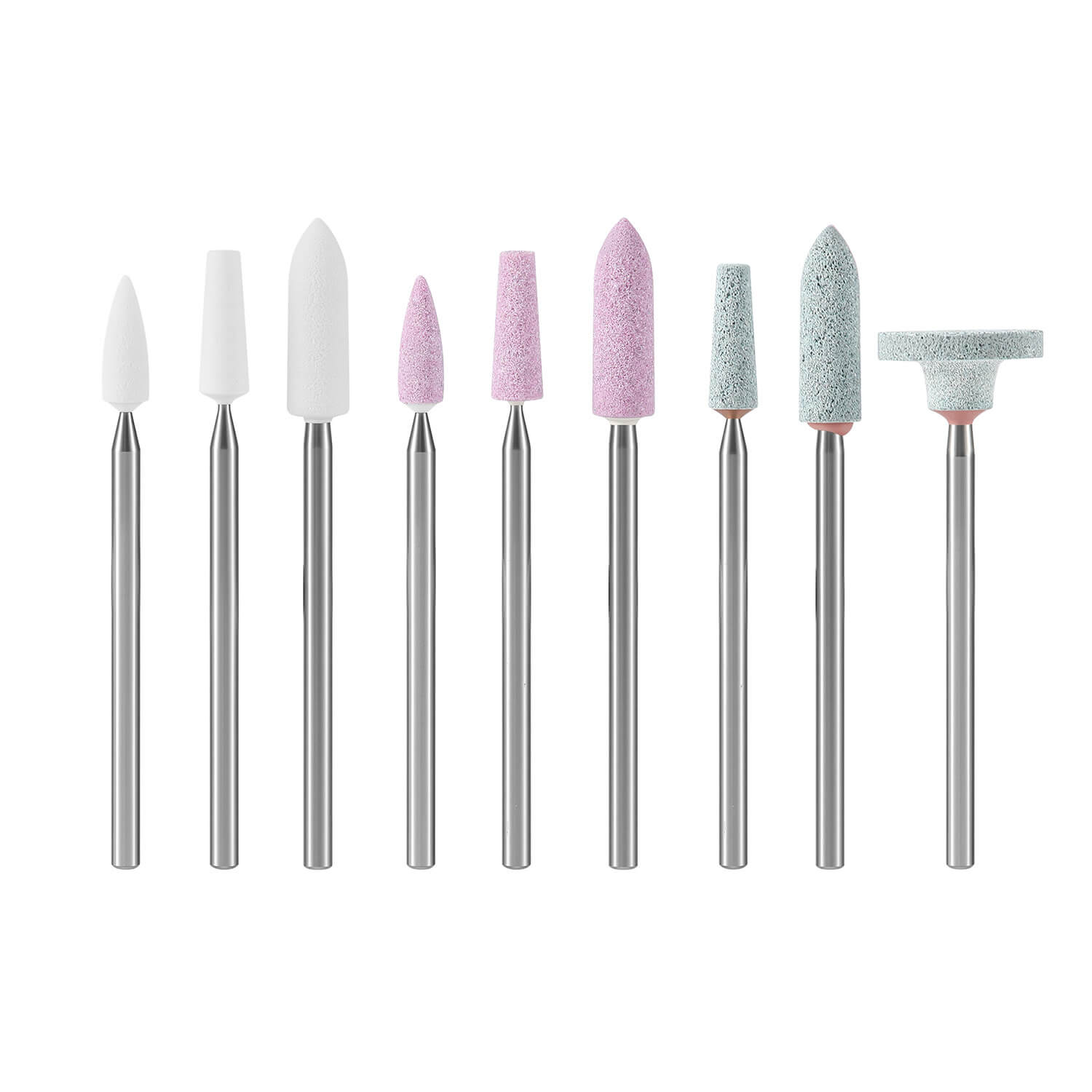 Dental Polishing Stones HP 2.35mm Ceramic Metal Composite White Green Pink Stone 9pcs/Box - azdentall.com