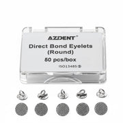 AZDENT Orthodontic Metal Lingual Button Direct Bond Eyelet Round Base 50pcs/Box - azdentall.com