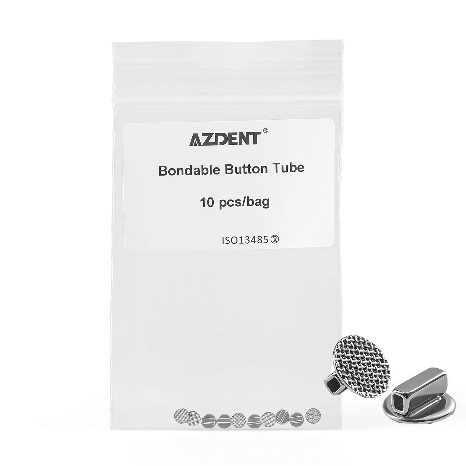 AZDENT Dental Bondable Lingual Button With Single Tube Round 10pcs/Pack - azdentall.com