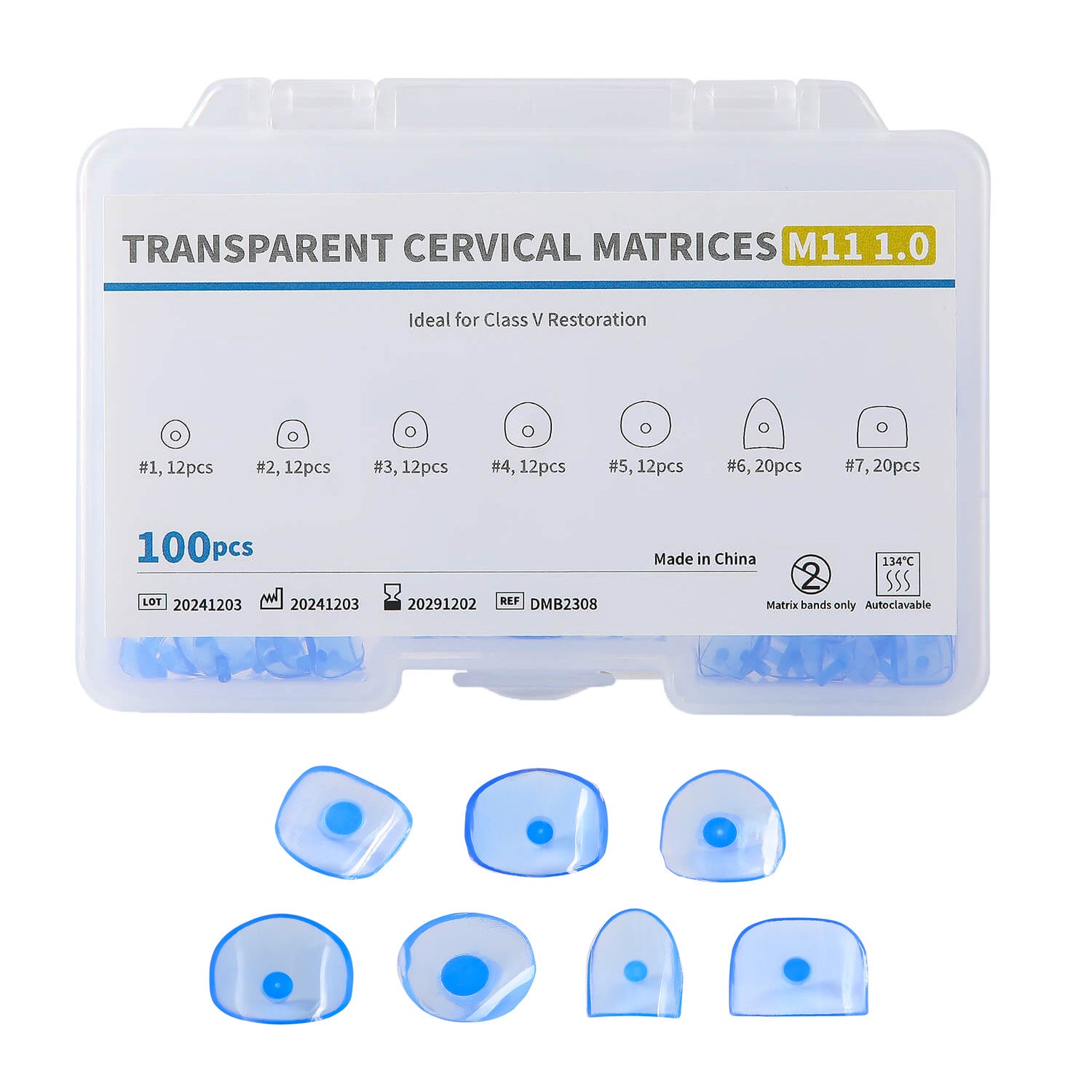 Dental Transparent Cervical Matrices Composite Gingival Retractor Matrix Band 100pcs/Box - azdentall.com
