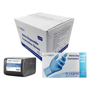 Disposable Nitrile Exam Gloves Blue + Free Dental Bibs