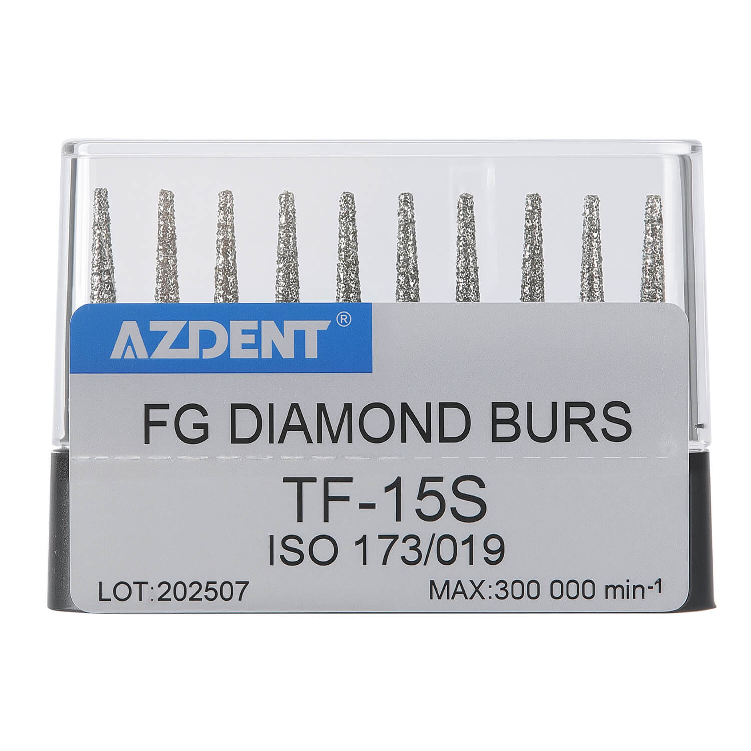AZDENT Dental Diamond Burs Drills FG 1.6mm Flat/Round 10pcs/Box - azdentall.com